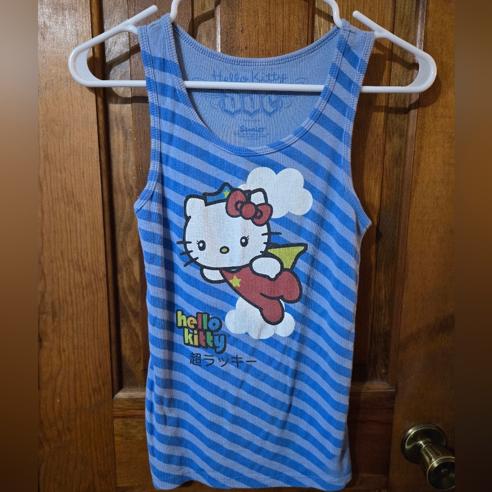 Hello Kitty Blue Striped Tank Top